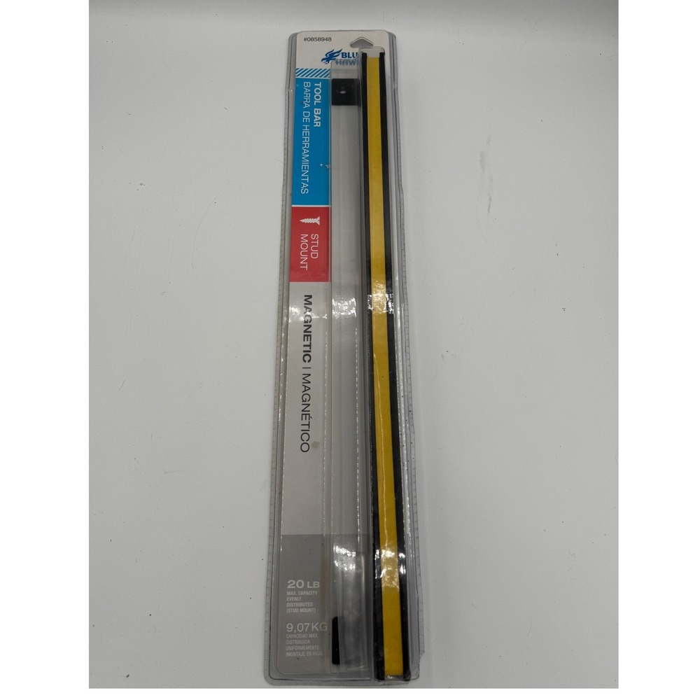 Blue Hawk 18 Inch Magnetic Tool Bar Stud Mount Organizer 20lb Capacity New